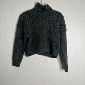Free People Bradley Pullover Sweater in Charcoal Grey Over Sized XS